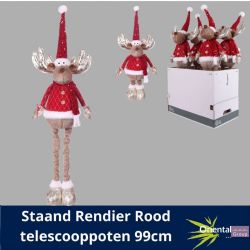   Malzeme Dekoratif Yılbaşı Süsü Geyik Kırmızı Teleskopik (İthal-1 adet-99 cm)