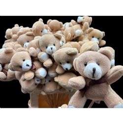 Malzeme Dekoratif Çubuklu Ayı Somon (10 adet-İthal-Boy:60 cm)