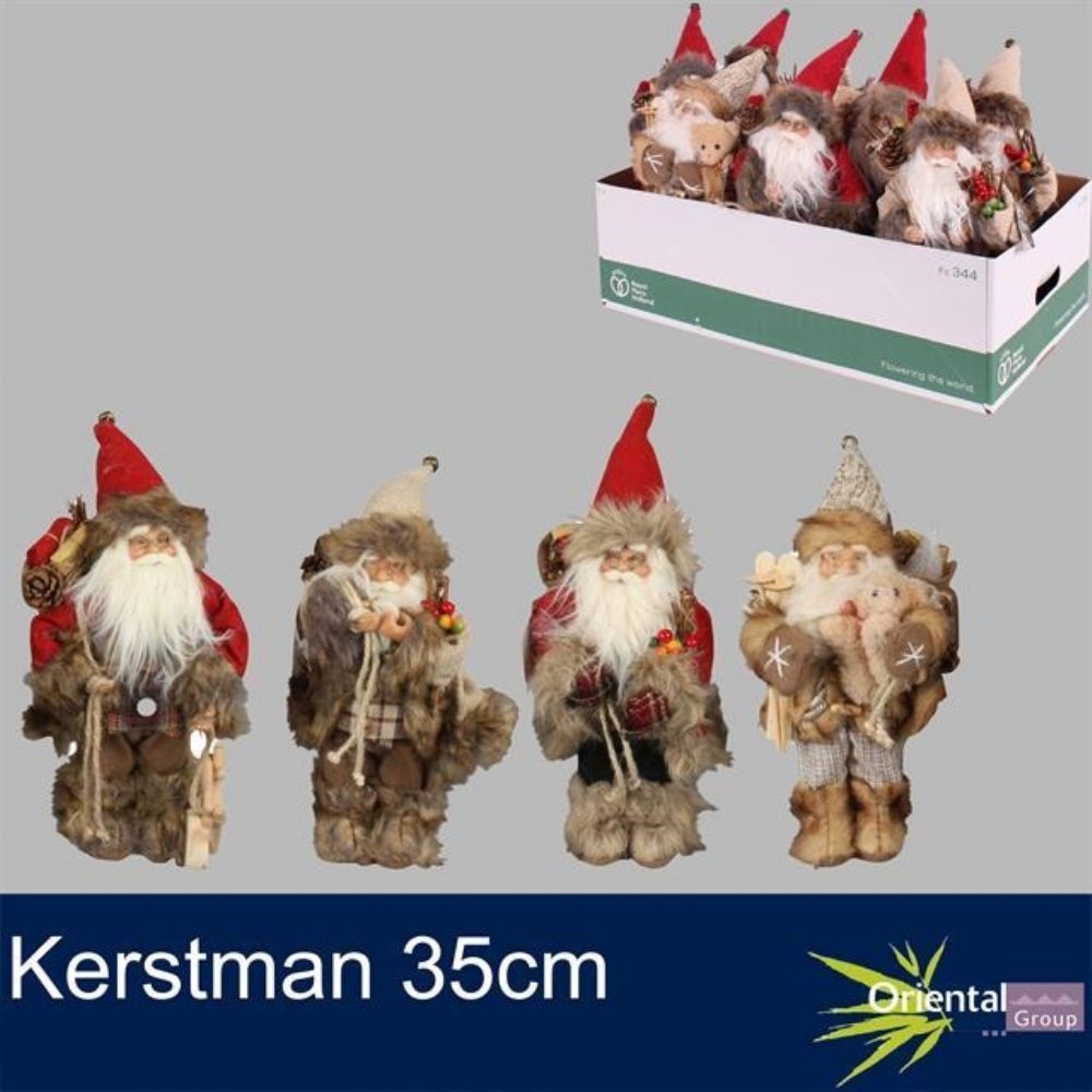 İthal Dekorasyon Ürünleri | Malzeme Dekoratif Yılbaşı Süsü Noel Baba (İthal-1 adet-35 cm) | 