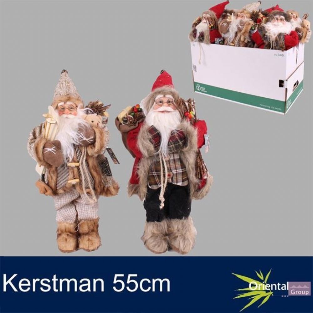İthal Dekorasyon Ürünleri | Malzeme Dekoratif Yılbaşı Süsü Noel Baba (İthal-1 adet-55 cm) | 
