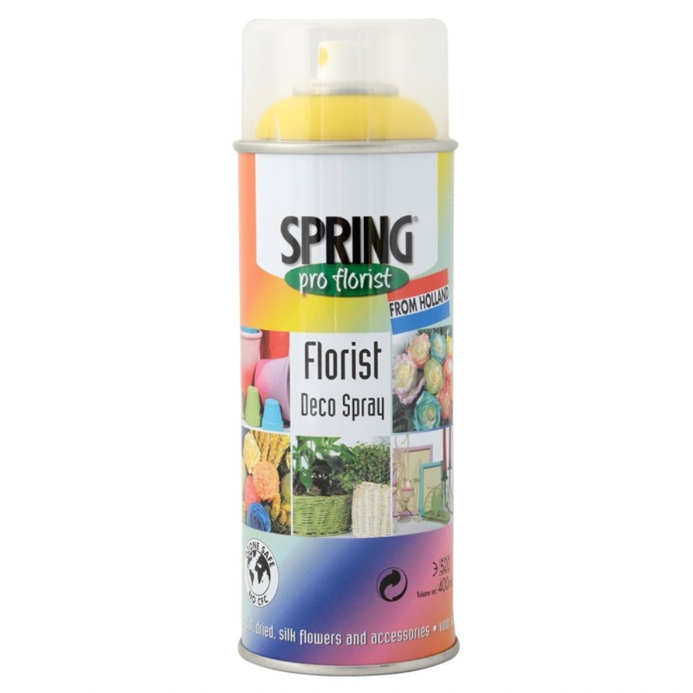 İthal Dekorasyon Ürünleri | Malzeme  İthal Sprey Deco Spring Pro Florist CHROME YELLOW (080-400 ml) | 