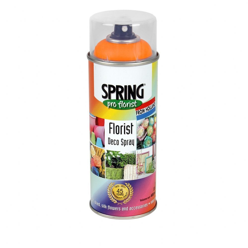 İthal Dekorasyon Ürünleri | Malzeme  İthal Sprey Deco Spring Pro Florist FLORAL ORANGE (034-400 ml) | 